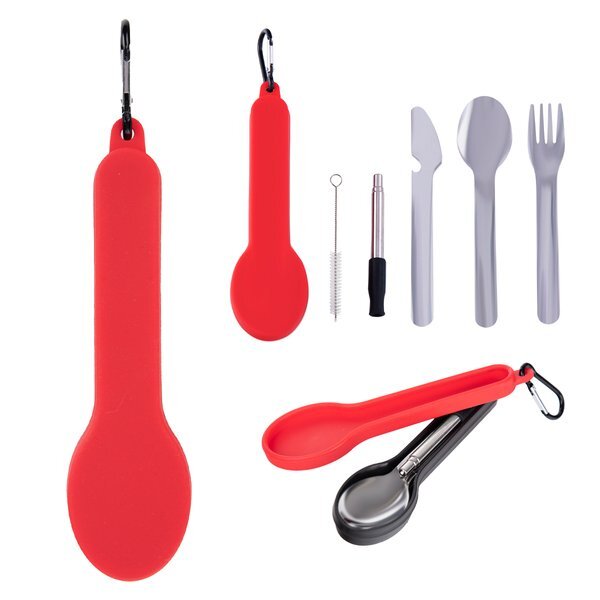 Travel Utensil Set w/ Silicone Holder