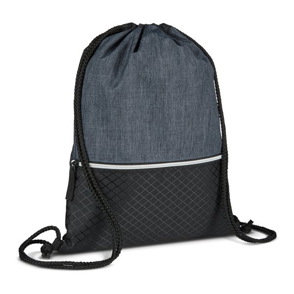 Crosshatch Heather Drawstring Backpack