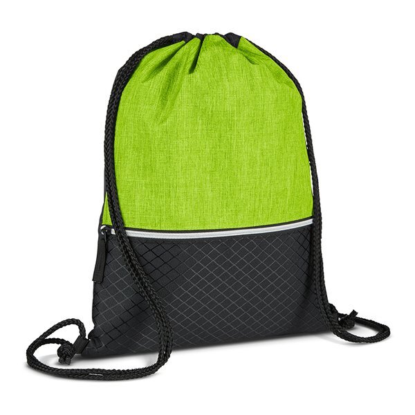 Crosshatch Heather Drawstring Backpack