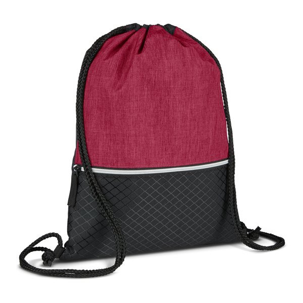 Crosshatch Heather Drawstring Backpack