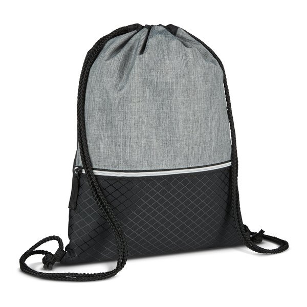 Crosshatch Heather Drawstring Backpack