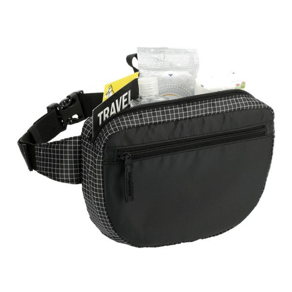 Grid Nylon Fanny Pack