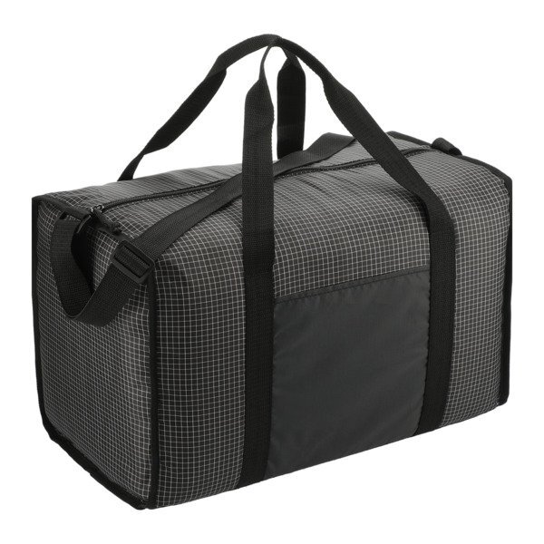 Grid Boxy Nylon Duffel