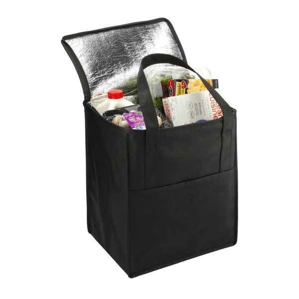 Hercules Flat Top Non-Woven Insulated Grocery Tote