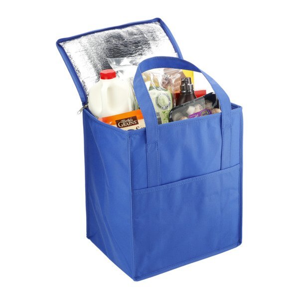 Hercules Flat Top Non-Woven Insulated Grocery Tote