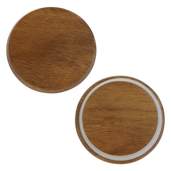 Bellaria Ceramic Mug w/ Wood Lid, 15oz.