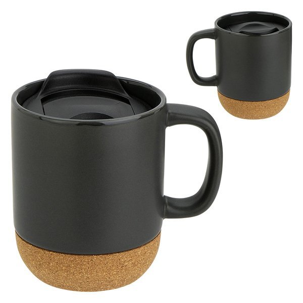 Balsamo Ceramic Mug w/ Cork Base, 12oz.