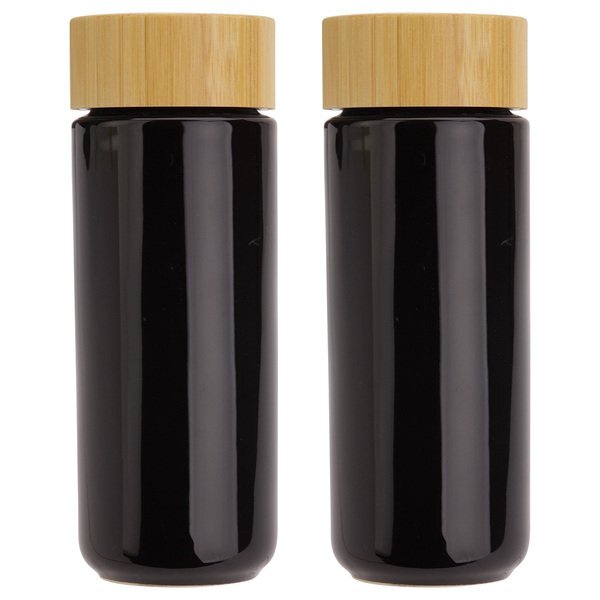 Milan Ceramic Tumbler w/ Bamboo Lid, 10oz.