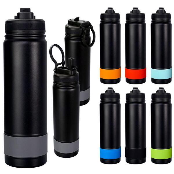 Pop Up Colorful Banded Bottle, 24oz.