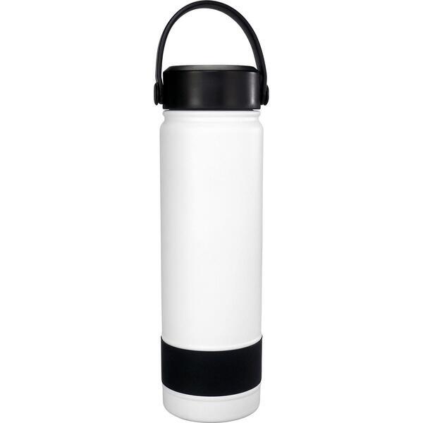 Colorful Metal Top Banded Stainless Steel Bottle, 24oz.
