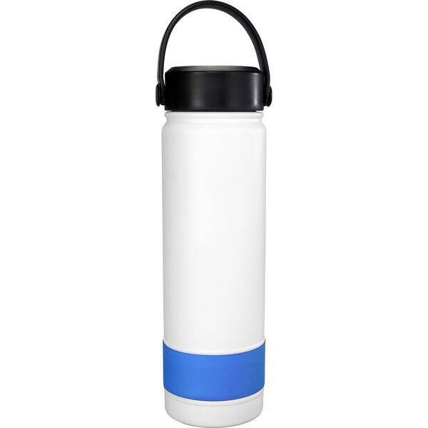 Colorful Metal Top Banded Stainless Steel Bottle, 24oz.