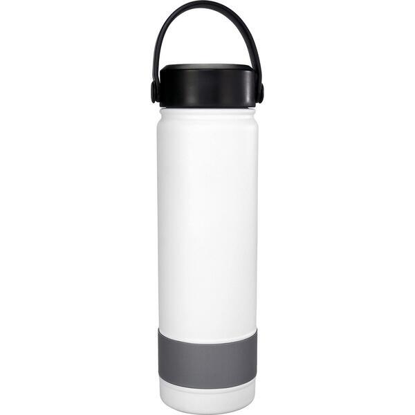 Colorful Metal Top Banded Stainless Steel Bottle, 24oz.