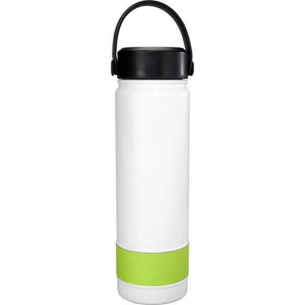 Colorful Metal Top Banded Stainless Steel Bottle, 24oz.
