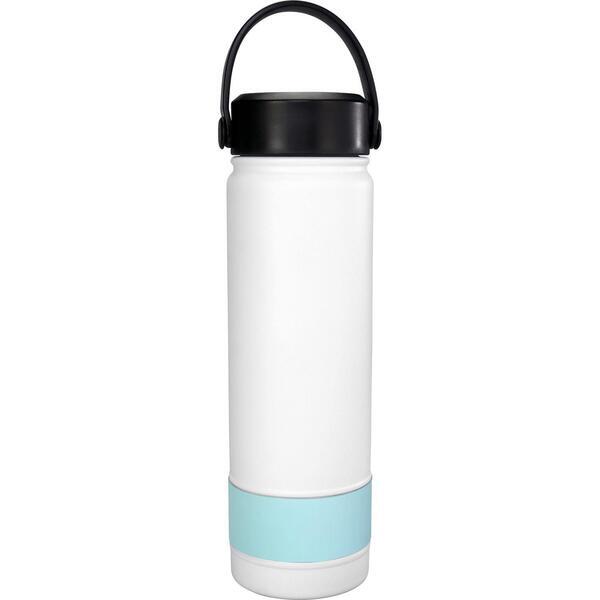 Colorful Metal Top Banded Stainless Steel Bottle, 24oz.