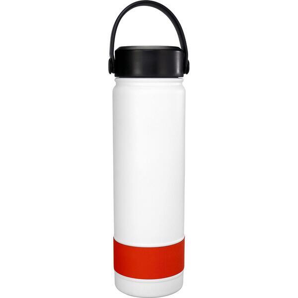 Colorful Metal Top Banded Stainless Steel Bottle, 24oz.
