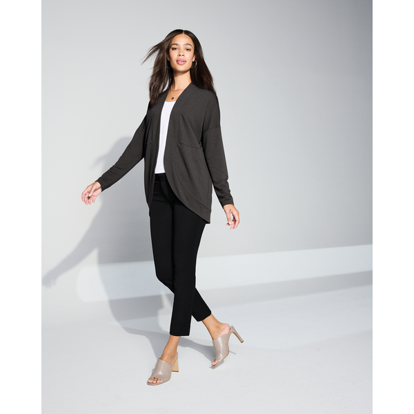 MERCER+METTLE™ Stretch French Terry Open-Front Ladies' Cardigan