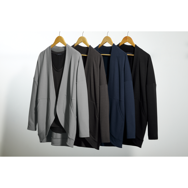 MERCER+METTLE™ Stretch French Terry Open-Front Ladies' Cardigan