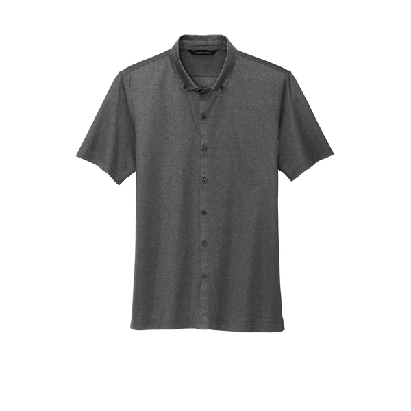 MERCER+METTLE™ Stretch Pique Full-Button Men's Short Sleeve Shirt