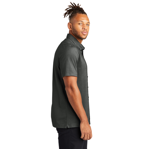 MERCER+METTLE™ Stretch Pique Full-Button Men's Short Sleeve Shirt