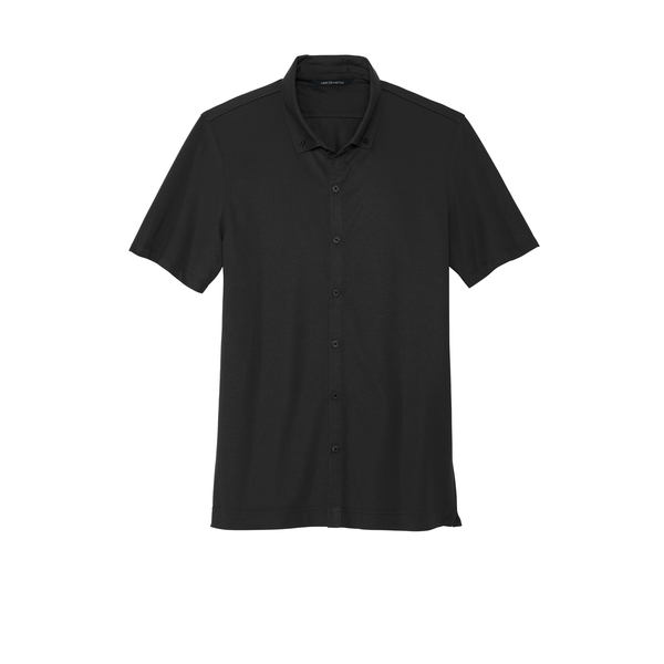 MERCER+METTLE™ Stretch Pique Full-Button Men's Short Sleeve Shirt