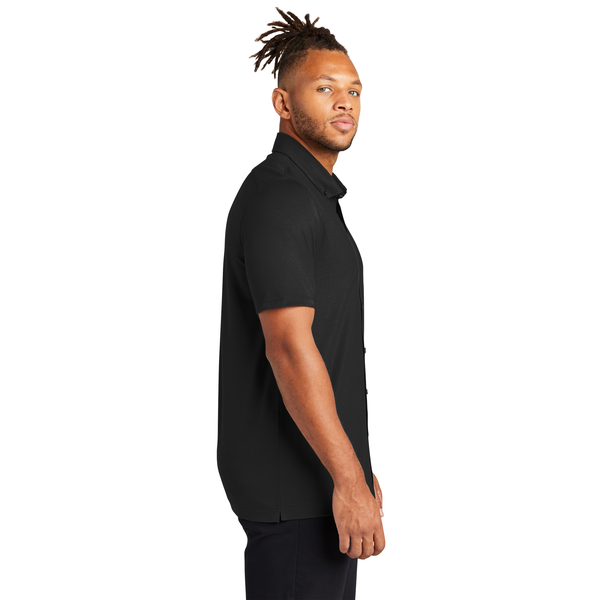 MERCER+METTLE™ Stretch Pique Full-Button Men's Short Sleeve Shirt