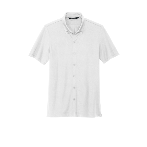 MERCER+METTLE™ Stretch Pique Full-Button Men's Short Sleeve Shirt