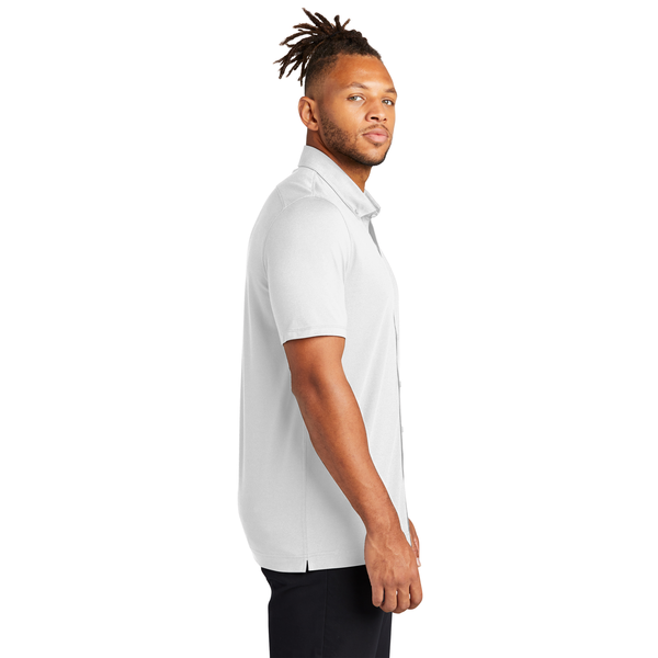 MERCER+METTLE™ Stretch Pique Full-Button Men's Short Sleeve Shirt