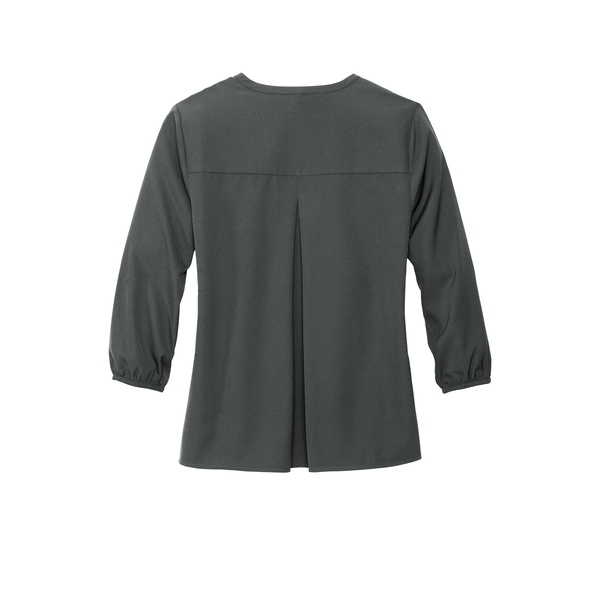 MERCER+METTLE™ Stretch Crepe 3/4 Sleeve Ladies' Blouse