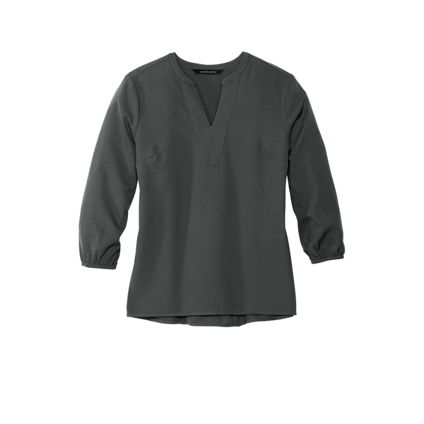 MERCER+METTLE™ Stretch Crepe 3/4 Sleeve Ladies' Blouse