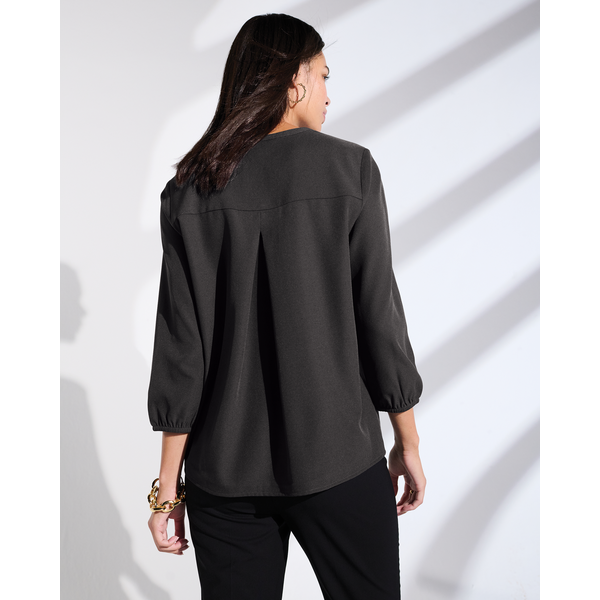 MERCER+METTLE™ Stretch Crepe 3/4 Sleeve Ladies' Blouse
