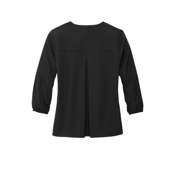 MERCER+METTLE™ Stretch Crepe 3/4 Sleeve Ladies' Blouse
