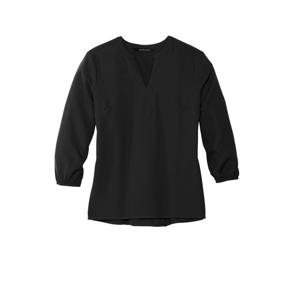 MERCER+METTLE™ Stretch Crepe 3/4 Sleeve Ladies' Blouse