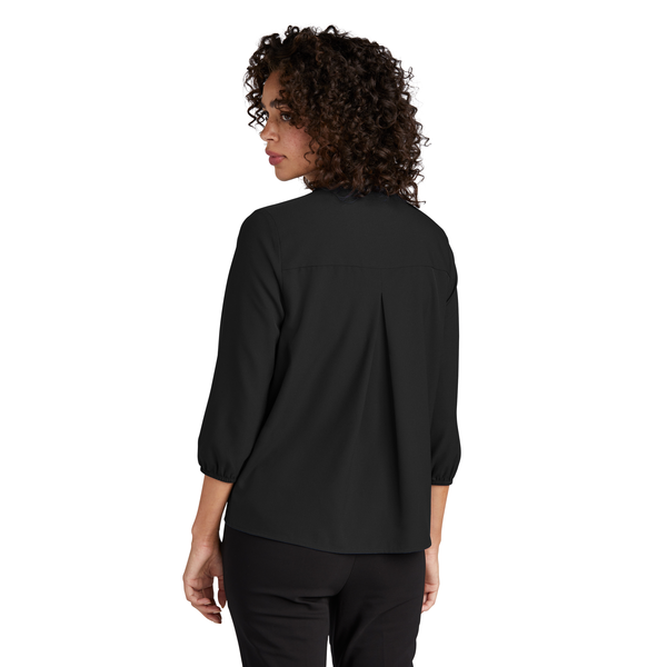 MERCER+METTLE™ Stretch Crepe 3/4 Sleeve Ladies' Blouse