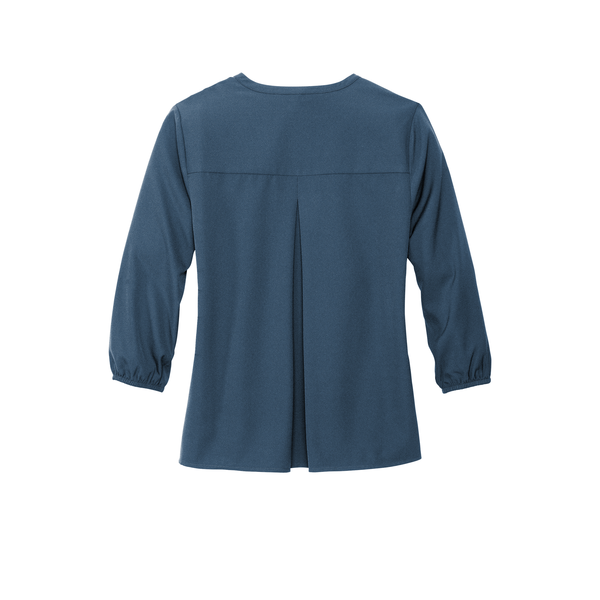 MERCER+METTLE™ Stretch Crepe 3/4 Sleeve Ladies' Blouse