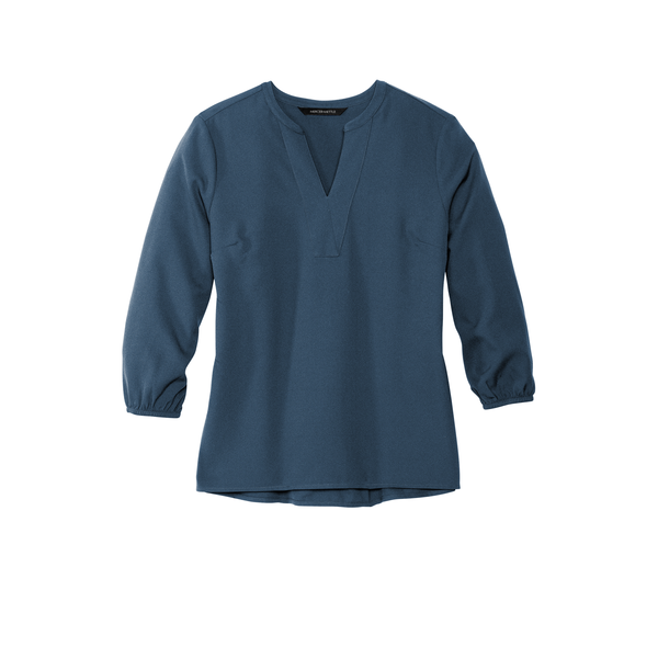 MERCER+METTLE™ Stretch Crepe 3/4 Sleeve Ladies' Blouse