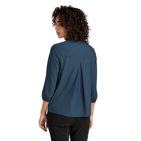 MERCER+METTLE™ Stretch Crepe 3/4 Sleeve Ladies' Blouse