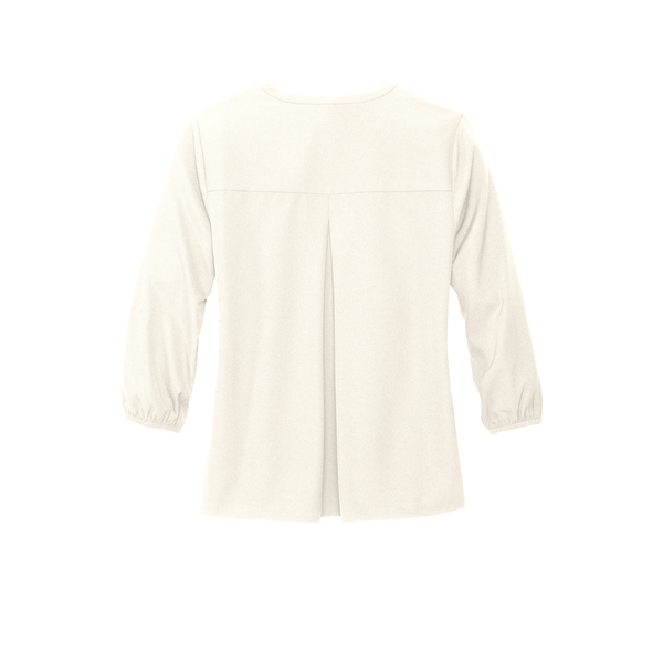MERCER+METTLE™ Stretch Crepe 3/4 Sleeve Ladies' Blouse