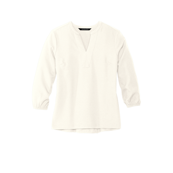 MERCER+METTLE™ Stretch Crepe 3/4 Sleeve Ladies' Blouse