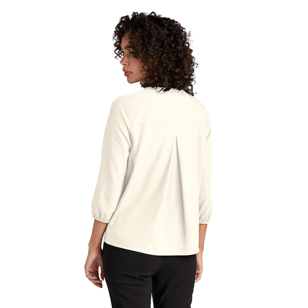 MERCER+METTLE™ Stretch Crepe 3/4 Sleeve Ladies' Blouse