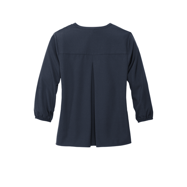 MERCER+METTLE™ Stretch Crepe 3/4 Sleeve Ladies' Blouse