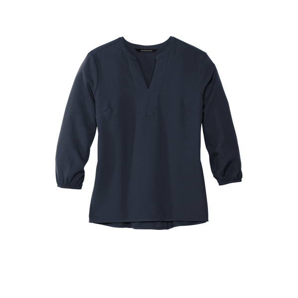 MERCER+METTLE™ Stretch Crepe 3/4 Sleeve Ladies' Blouse