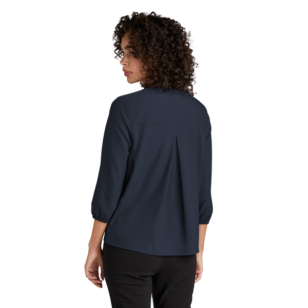 MERCER+METTLE™ Stretch Crepe 3/4 Sleeve Ladies' Blouse