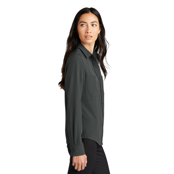 MERCER+METTLE™ Stretch Crepe Long Sleeve Ladies' Camp Blouse