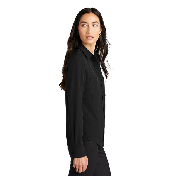 MERCER+METTLE™ Stretch Crepe Long Sleeve Ladies' Camp Blouse