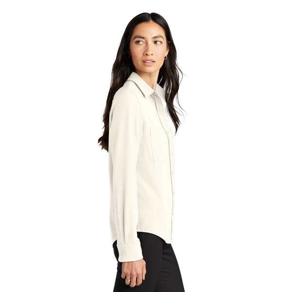 MERCER+METTLE™ Stretch Crepe Long Sleeve Ladies' Camp Blouse