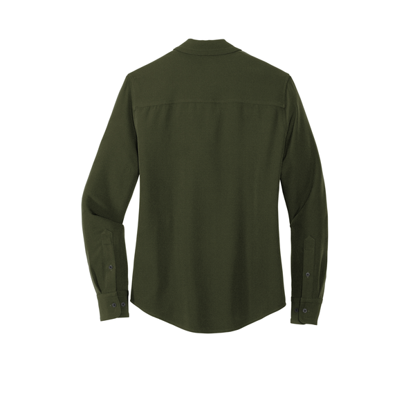 MERCER+METTLE™ Stretch Crepe Long Sleeve Ladies' Camp Blouse