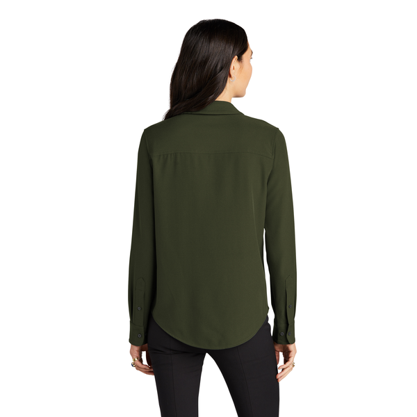 MERCER+METTLE™ Stretch Crepe Long Sleeve Ladies' Camp Blouse