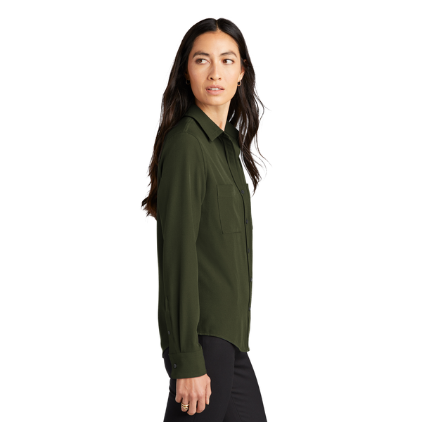 MERCER+METTLE™ Stretch Crepe Long Sleeve Ladies' Camp Blouse