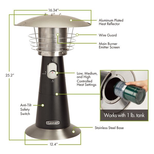 Cuisinart Outdoors® Tabletop Patio Heater