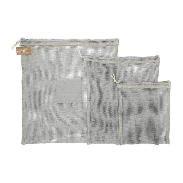 Recycled Cotton Mesh Cinch Pouch Set